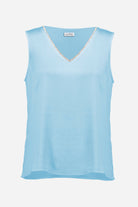 Signature | Recycled Satin Straight Top With Rhinestones Trim