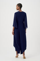 Signature | Silky Knit Culotte Jumpsuit With Chiffon Sleeves