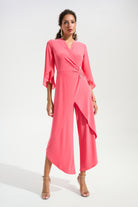 Signature | Silky Knit Culotte Jumpsuit With Chiffon Sleeves