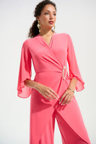 Signature | Silky Knit Culotte Jumpsuit With Chiffon Sleeves