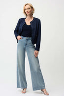 Joseph Ribkoff Scuba Suede Straight 4-Pocket Jacket With Button-261909