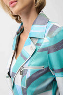 Joseph Ribkoof Geometric Print Fitted Jacket-261911