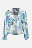 Joseph Ribkoof Geometric Print Fitted Jacket-261911