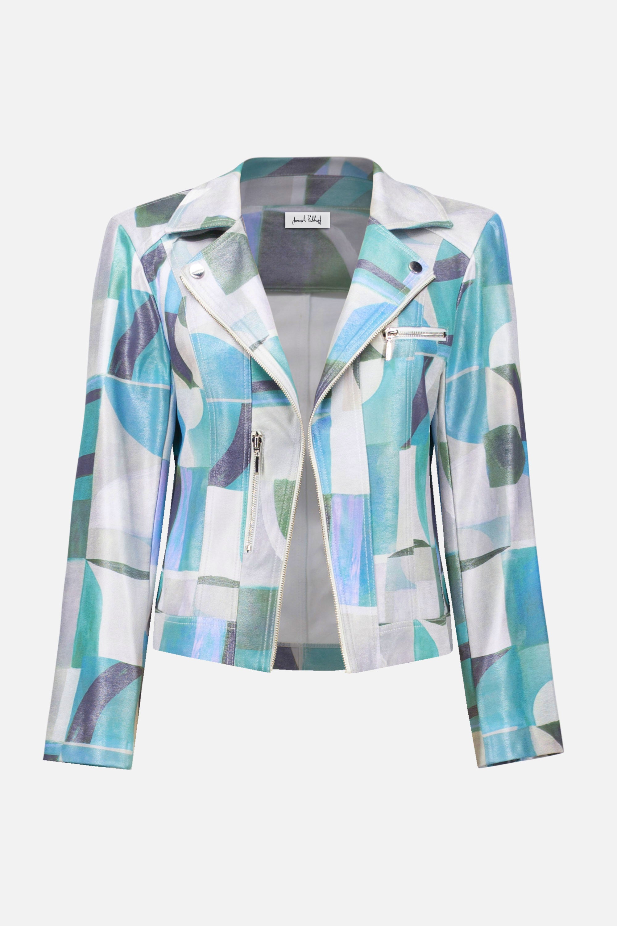Joseph Ribkoof Geometric Print Fitted Jacket-261911