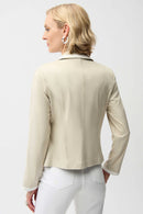 Joseph Ribkoff  Suede Fitted Jacket with Contrast Binding-261912