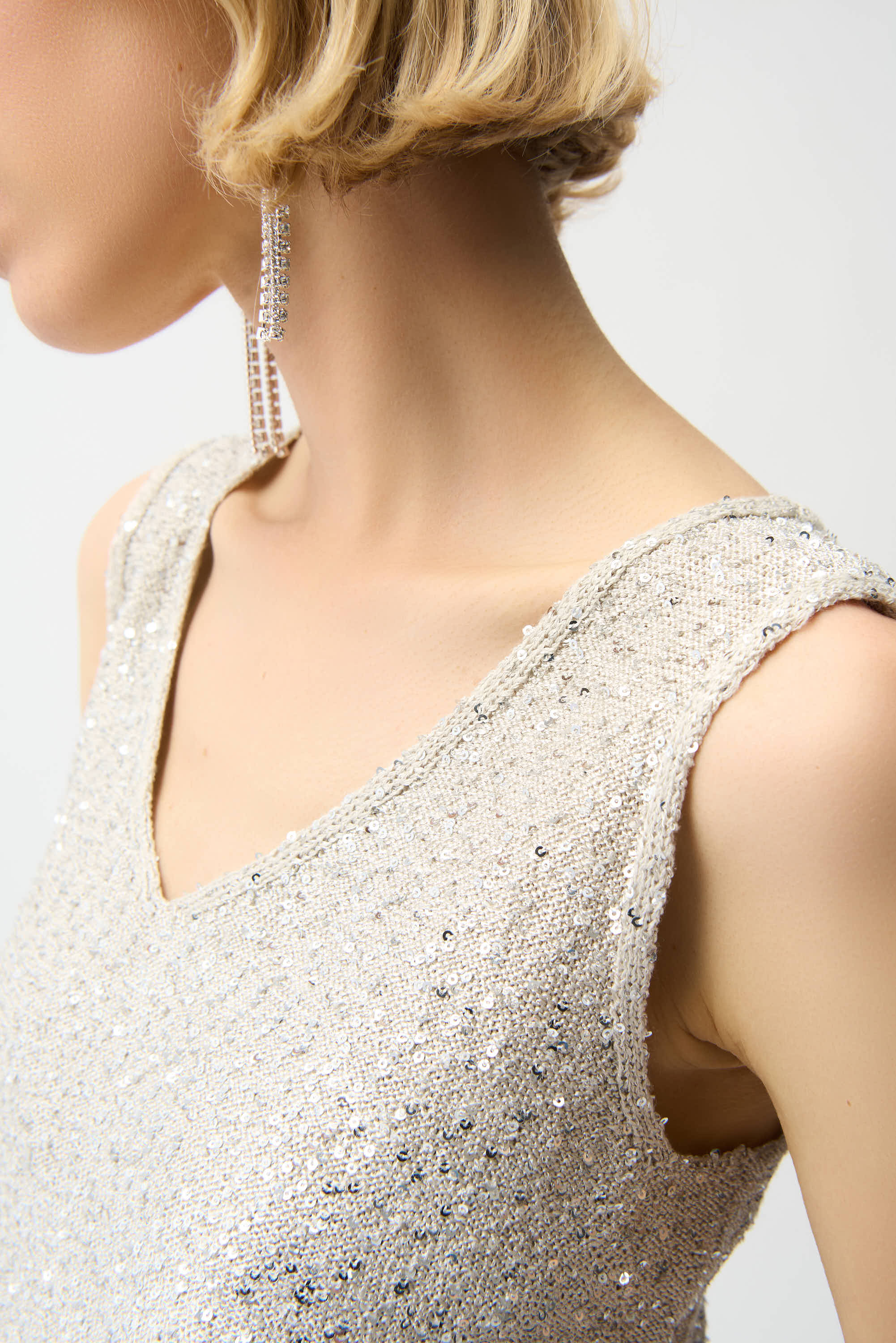 Sequins Yarn V-Neck Camisole