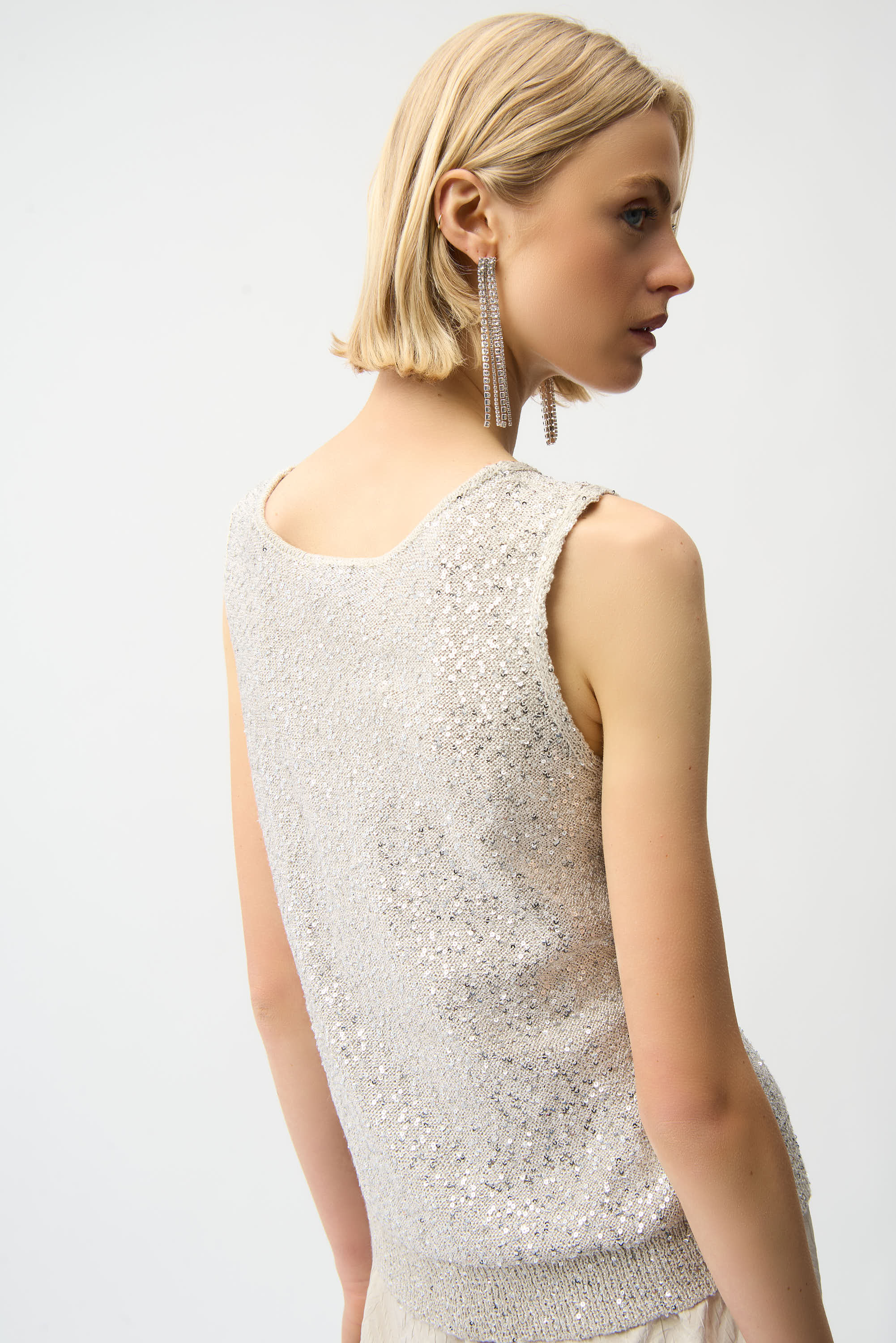 Sequins Yarn V-Neck Camisole