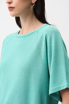 Sequins Yarn Short Sleeve Sweater