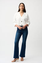 Viscose Blend Cardigan with Gold Buttons