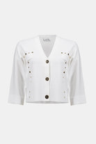 Viscose Blend Cardigan with Gold Buttons