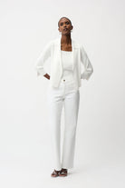Viscose Blend Open-Front Cardigan