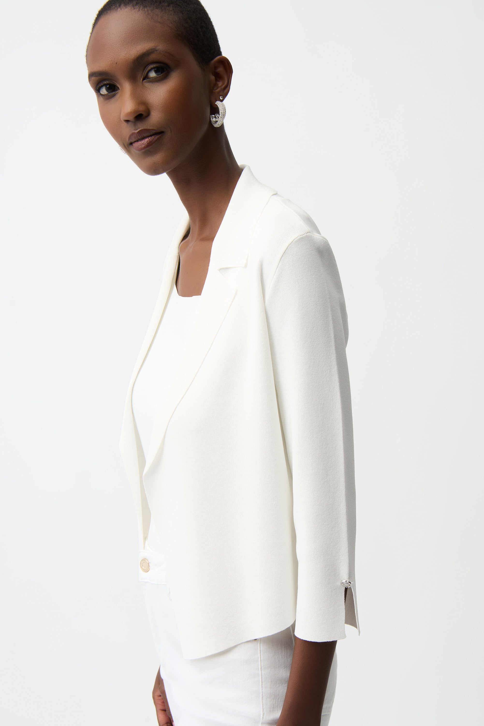 Viscose Blend Open-Front Cardigan