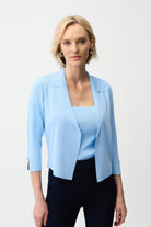 Viscose Blend Open-Front Cardigan