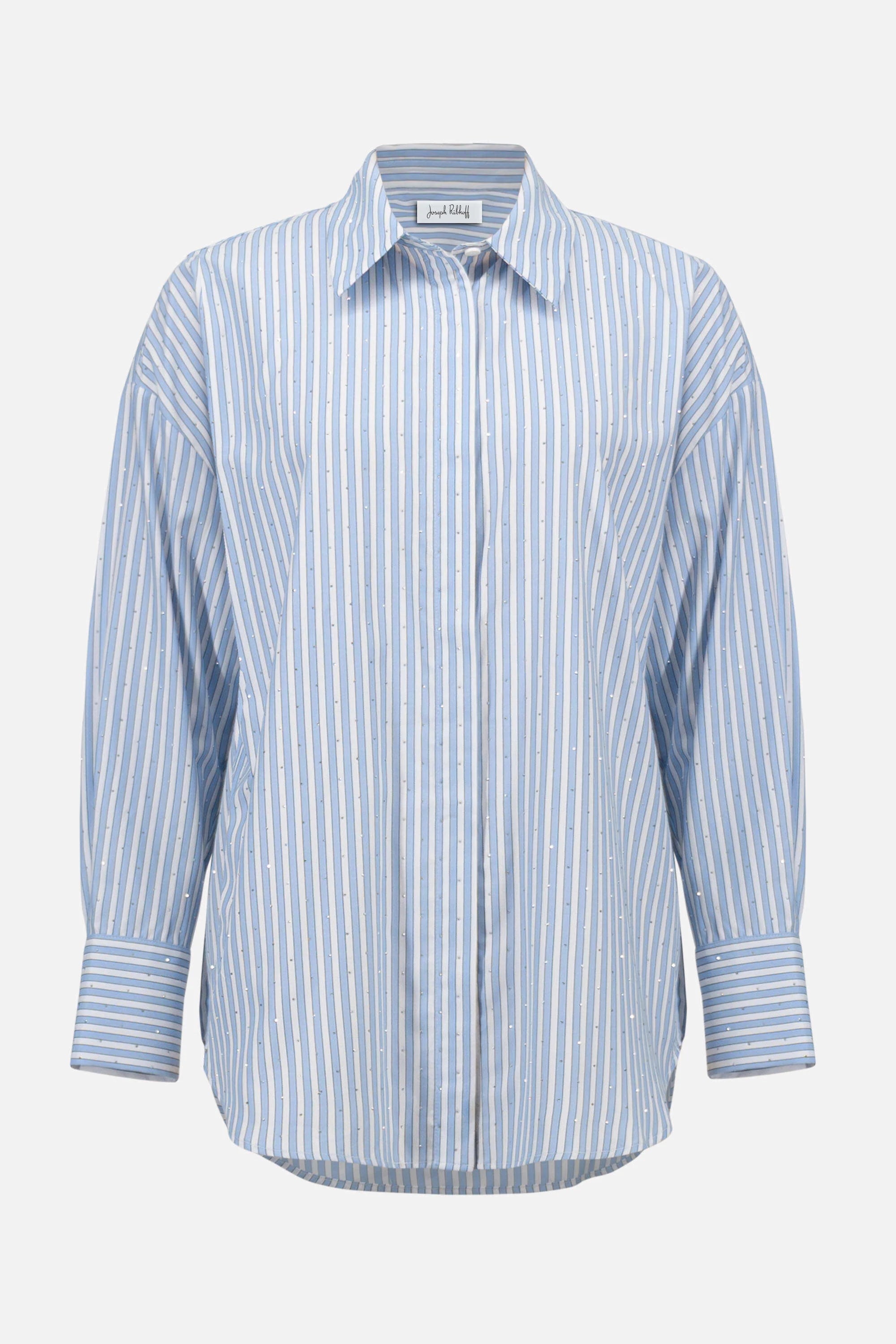 Joseph Ribkoff Tencel Stripe Print Boxy Blouse-261931