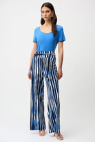 Silky Knit Fit and Flare Short Sleeve Top