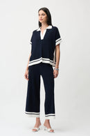 Joseph Ribkoff Viscose Blend Boxy Sweater With Stripe Detail-261941