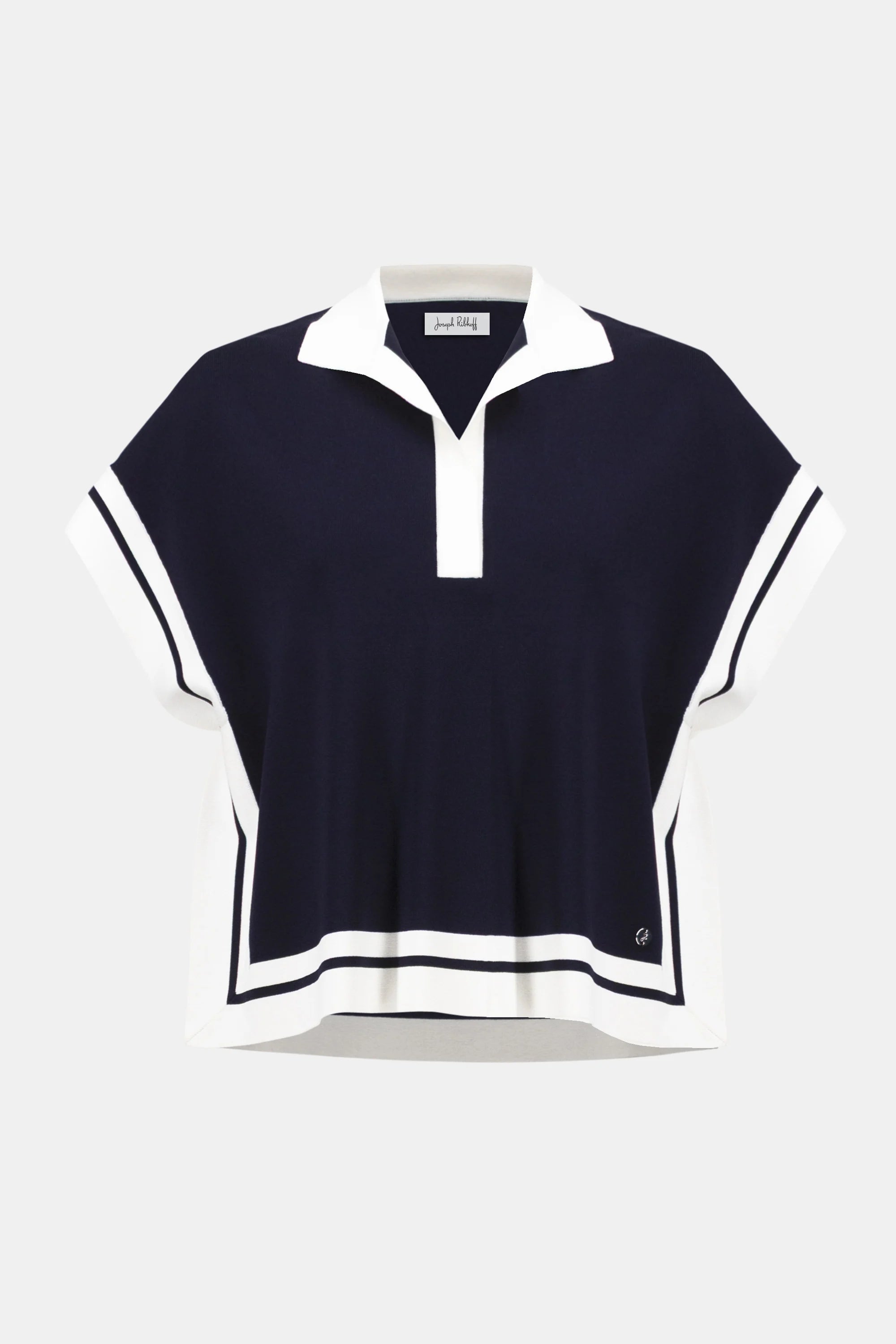 Joseph Ribkoff Viscose Blend Boxy Sweater With Stripe Detail-261941