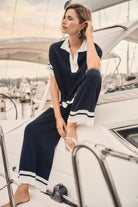 Viscose Blend Culotte pants With Stripe Detail
