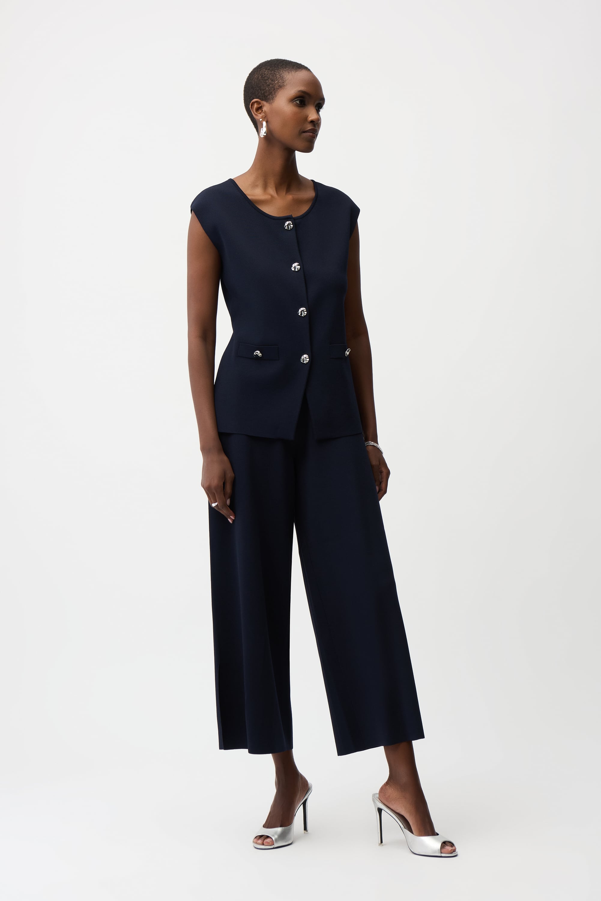 Viscose Blend Culotte Pants