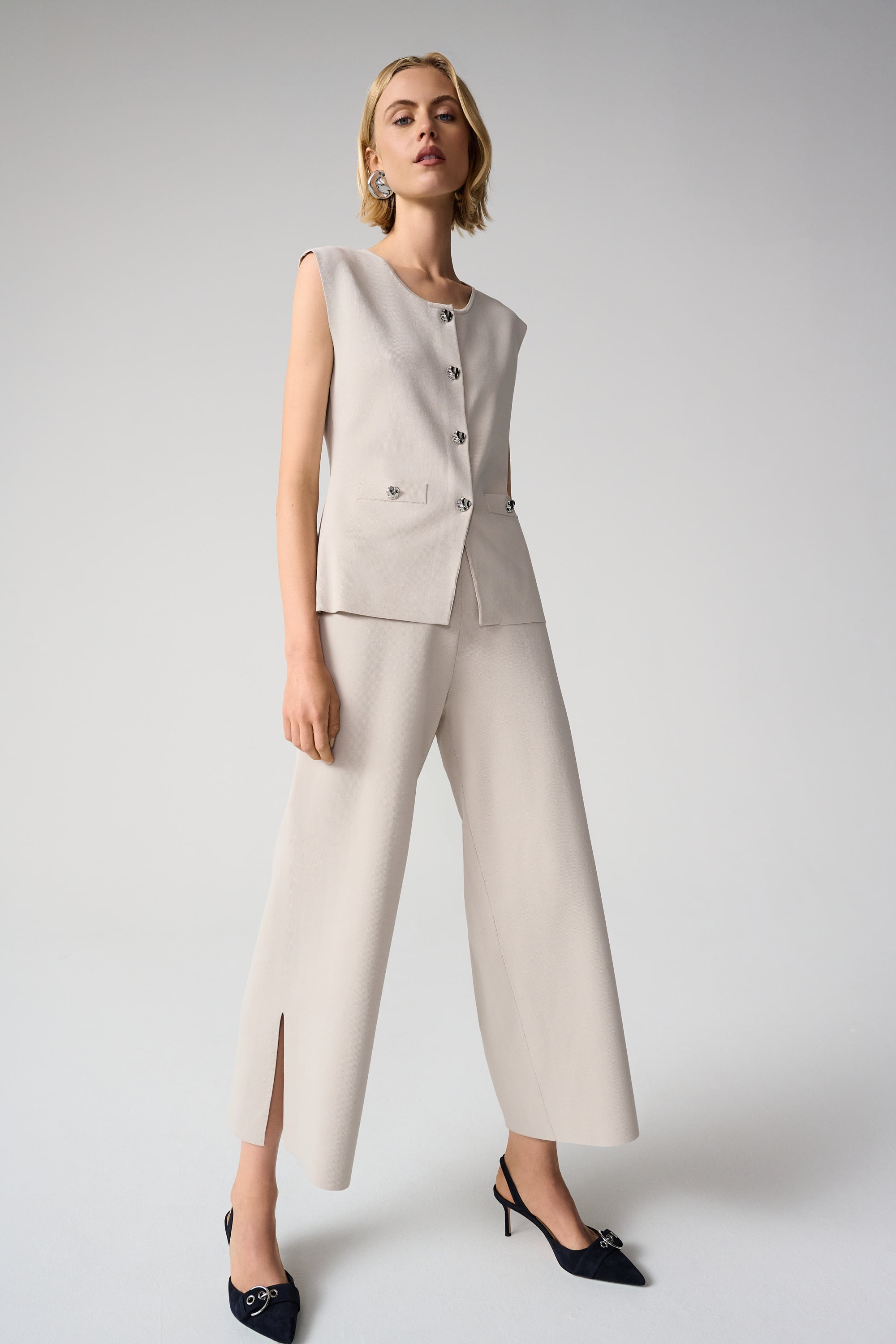 Viscose Blend Culotte Pants