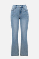 Joseph Ribkoff Slim Leg Jeans With Pearls and Studs-261947