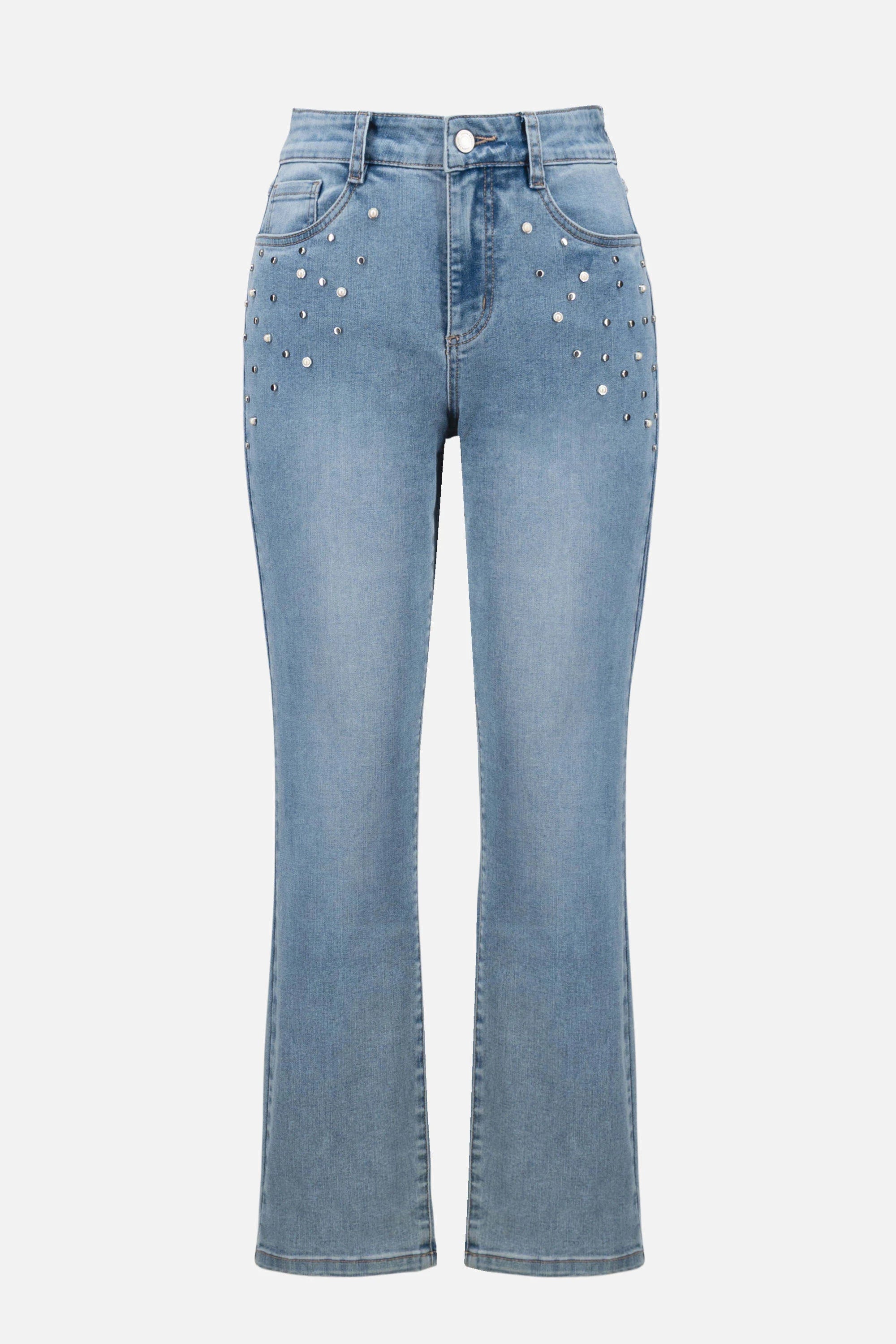 Joseph Ribkoff Slim Leg Jeans With Pearls and Studs-261947