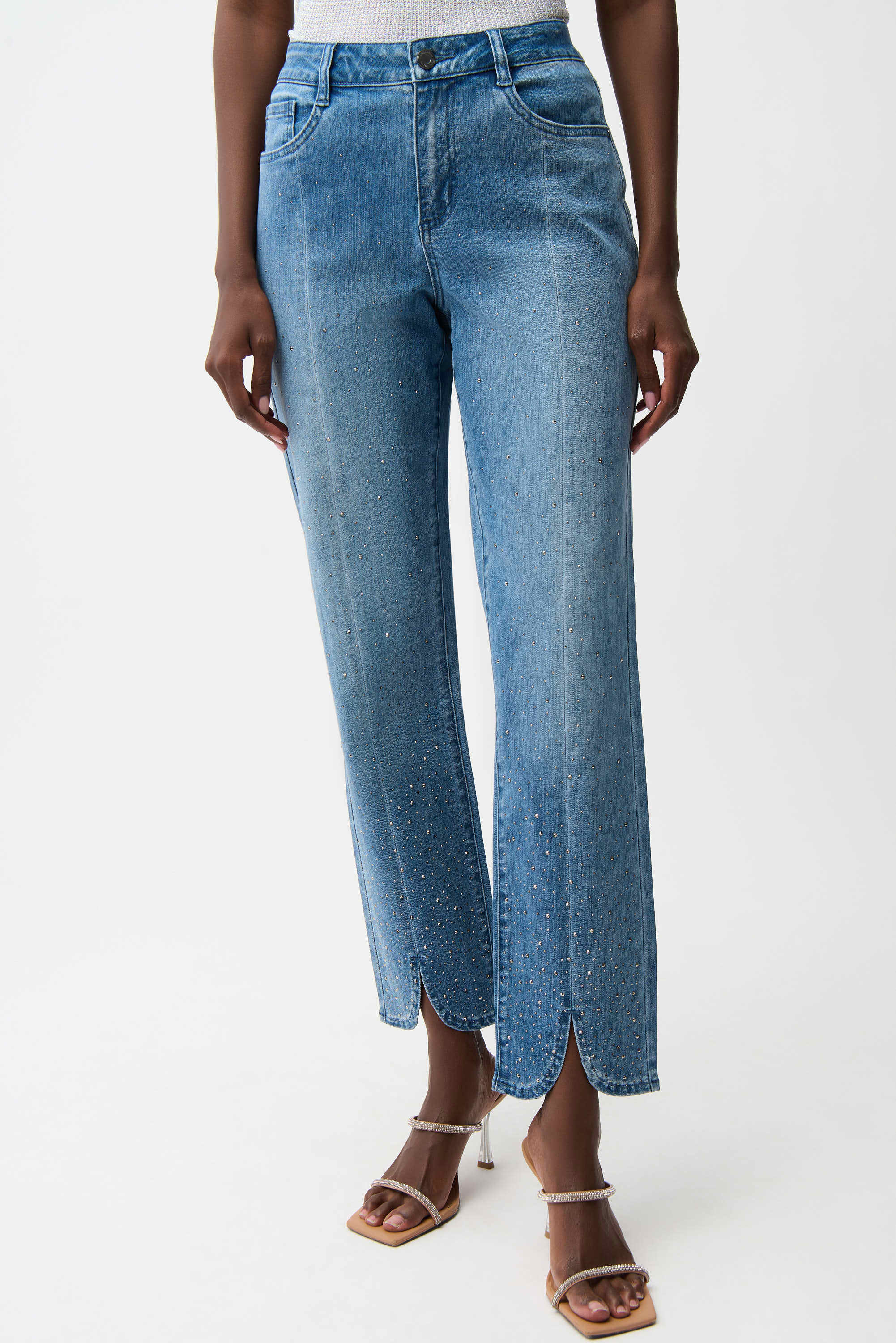 Joseph Ribkoff Slim Leg Jeans With Rhinestone Detail-261954