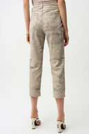 Joseph Ribkoff Metallic Abstract Print Slim Crop Jeans-261959