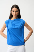 Cotton Top With Asymmetrical Collar