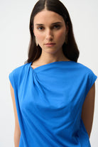 Cotton Top With Asymmetrical Collar