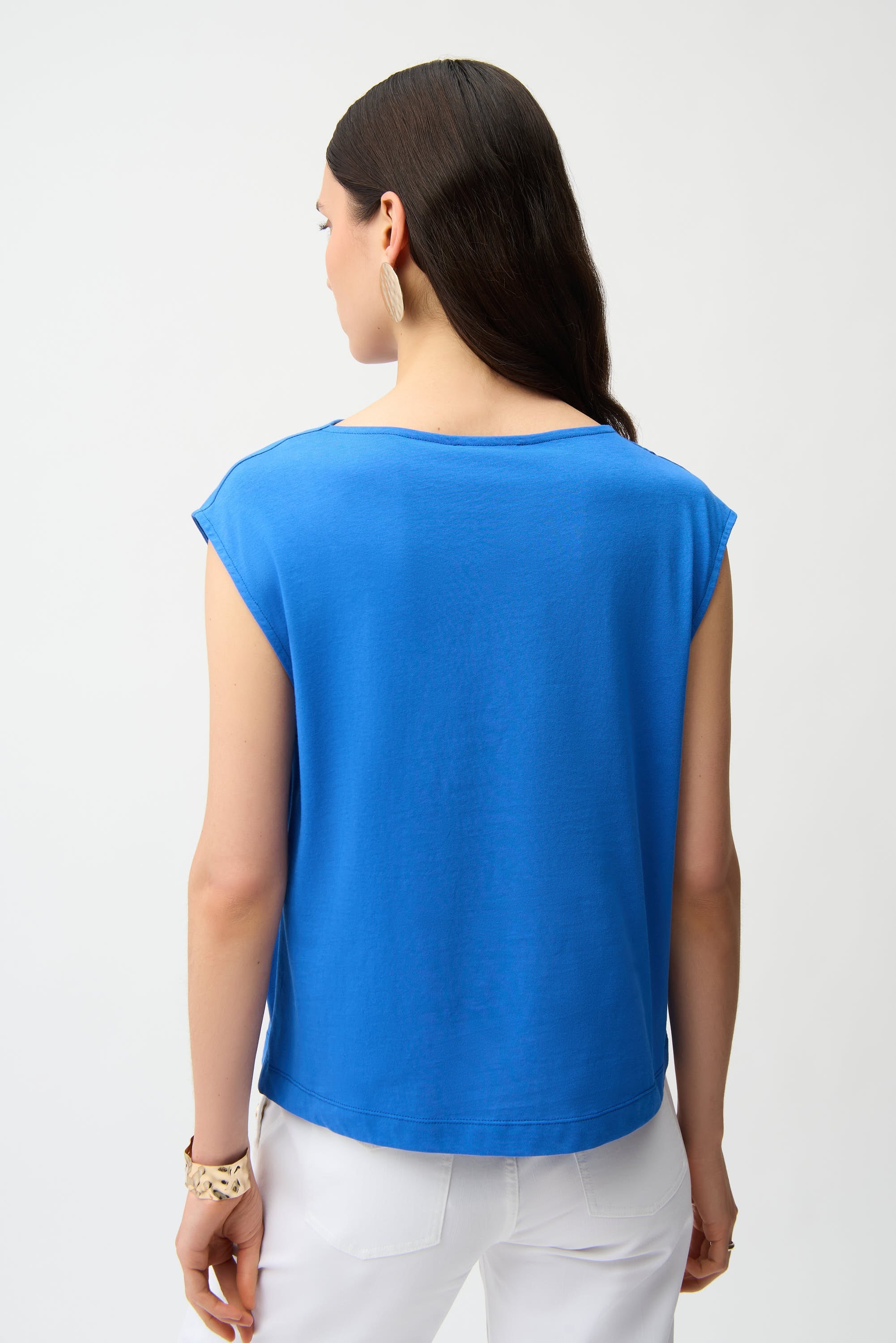 Cotton Top With Asymmetrical Collar