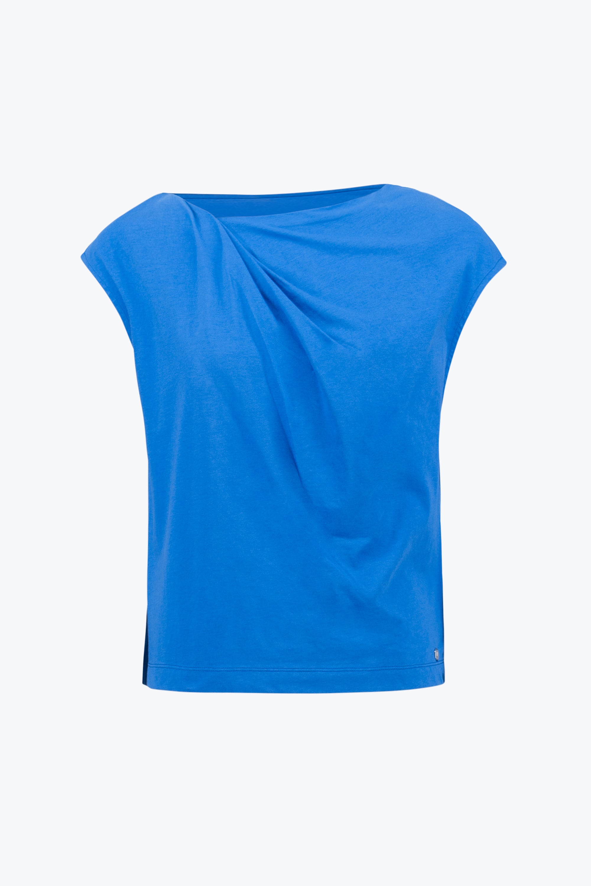 Cotton Top With Asymmetrical Collar