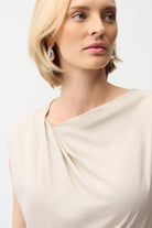 Cotton Top With Asymmetrical Collar