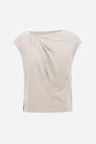 Cotton Top With Asymmetrical Collar