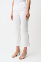Straight Crop Jeans With Rhinestones