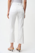 Straight Crop Jeans With Rhinestones