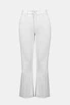 Straight Crop Jeans With Rhinestones