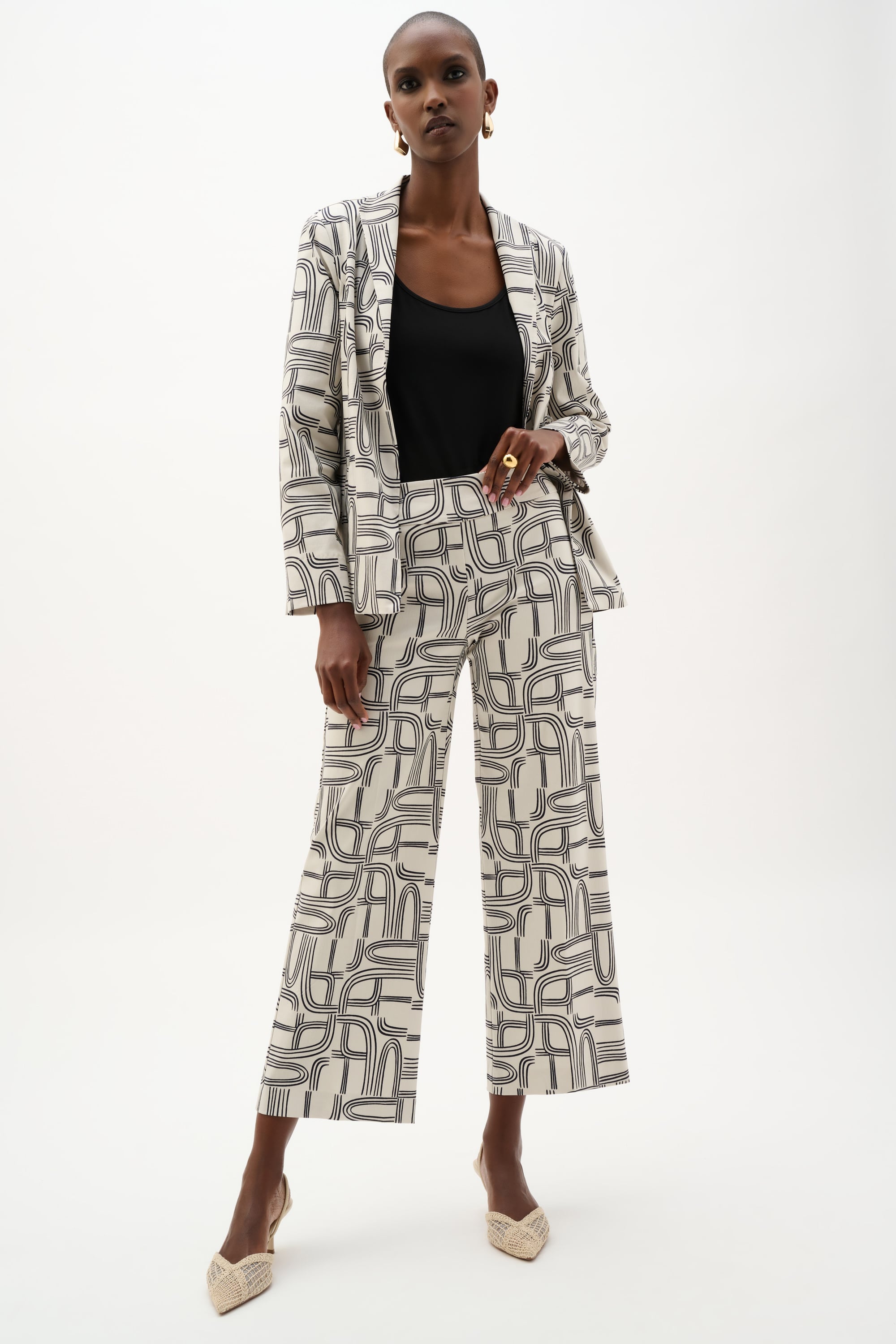 Millennium Geometric Print Wide Leg Pants