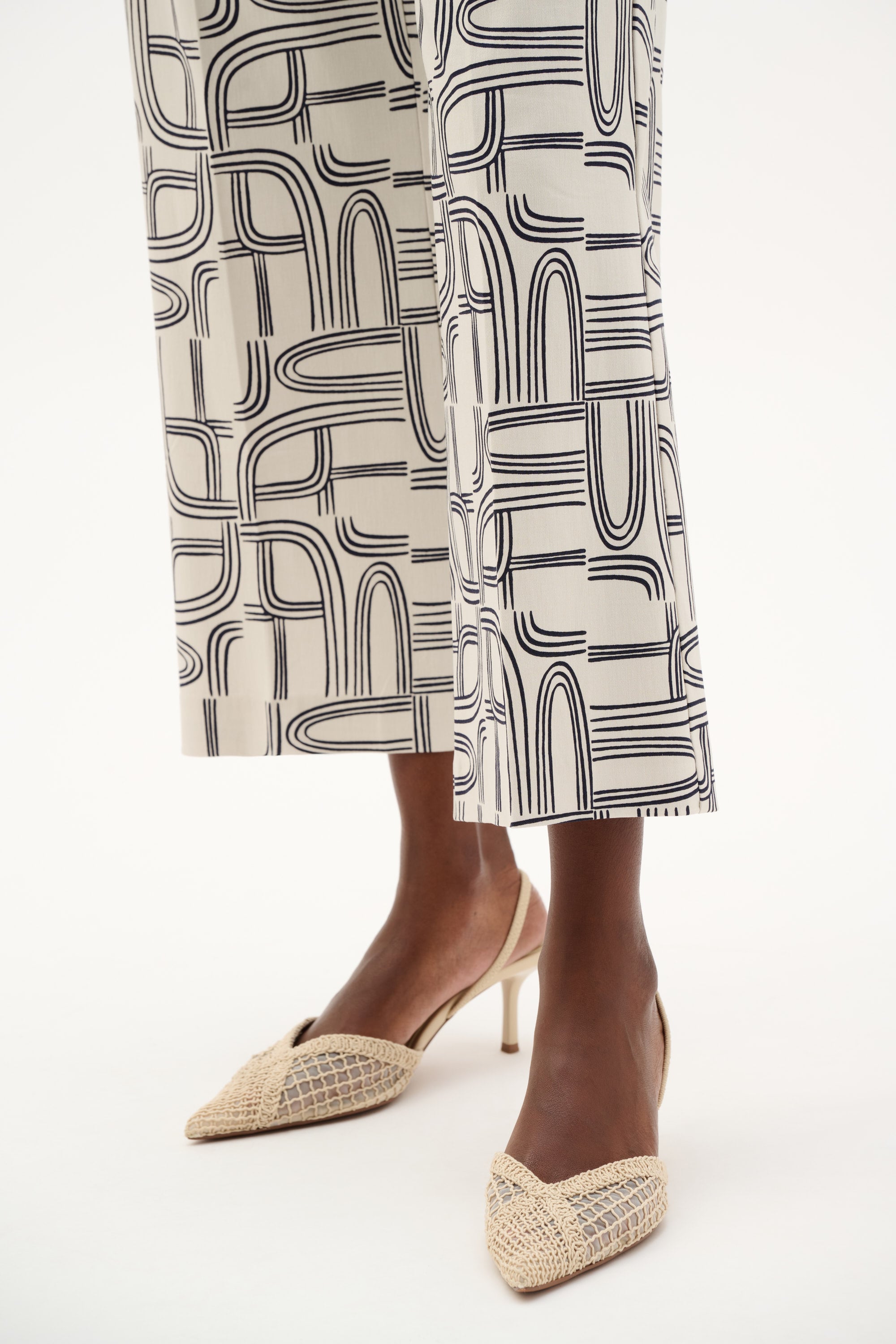 Millennium Geometric Print Wide Leg Pants