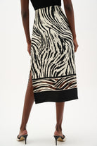 Recycled Woven Animal Print Straight Skirt