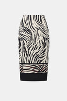 Recycled Woven Animal Print Straight Skirt