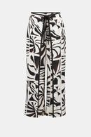 Joseph Ribkoff Woven Gauze Tropical Print Wide Leg Pants-262056