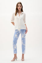 Woven Novelty Cocoon Blouse With Drawstring Hem