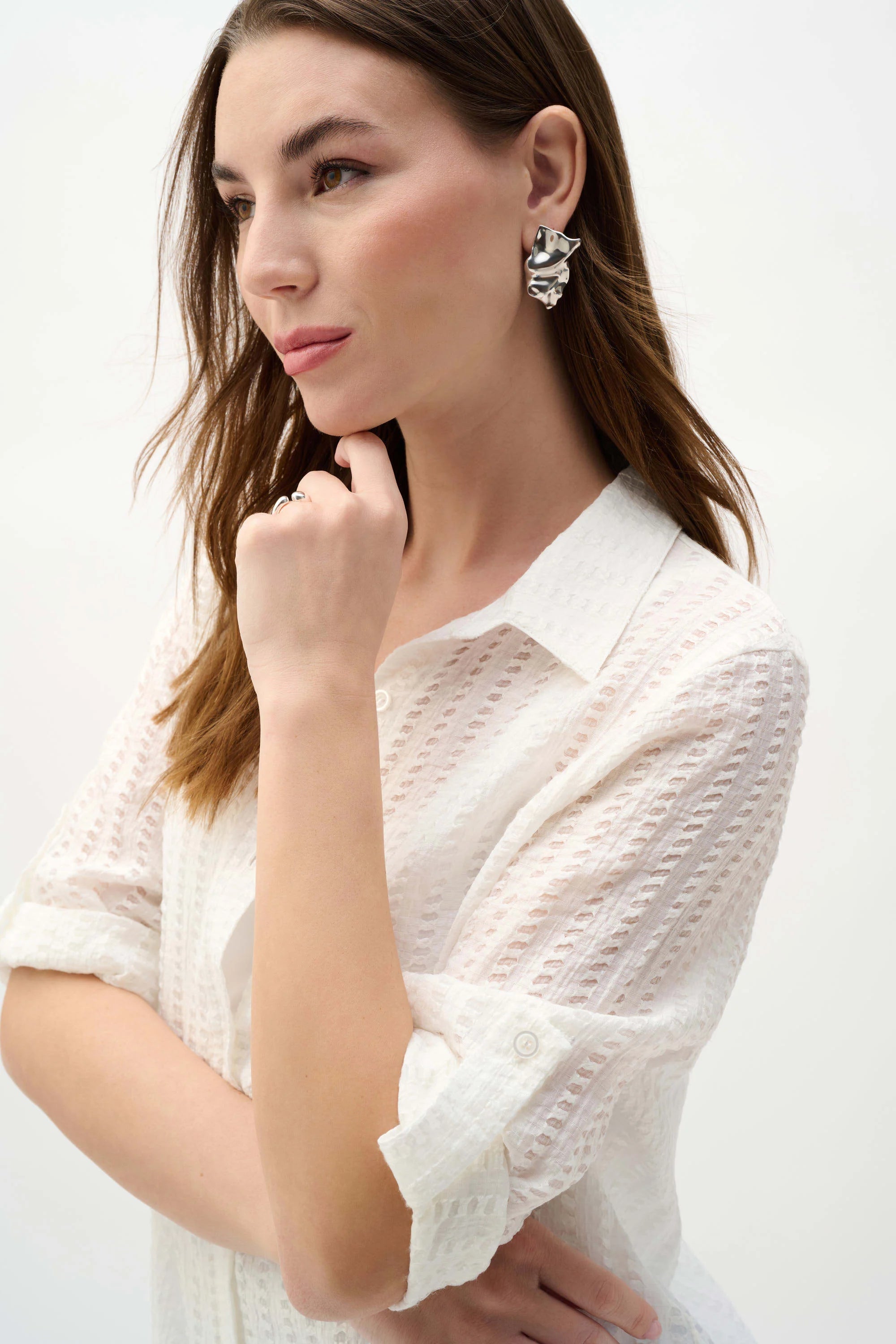 Joseph Ribkoff Woven Novelty Cocoon Blouse-262062