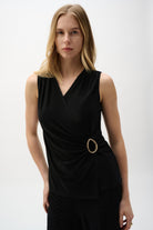 Silky Knit Fitted Wrap Top