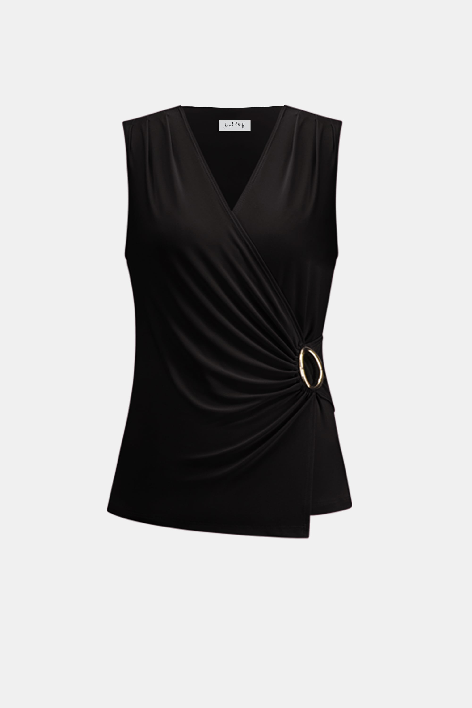 Silky Knit Fitted Wrap Top