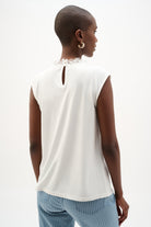 Jersey And Guipure Lace Fitted Top