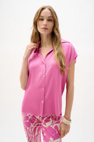 Recycled Satin Blouse With Dolman Sleeves