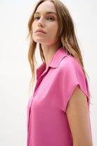 Recycled Satin Blouse With Dolman Sleeves
