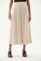 Stretch Poplin Pull-On Culotte Pants